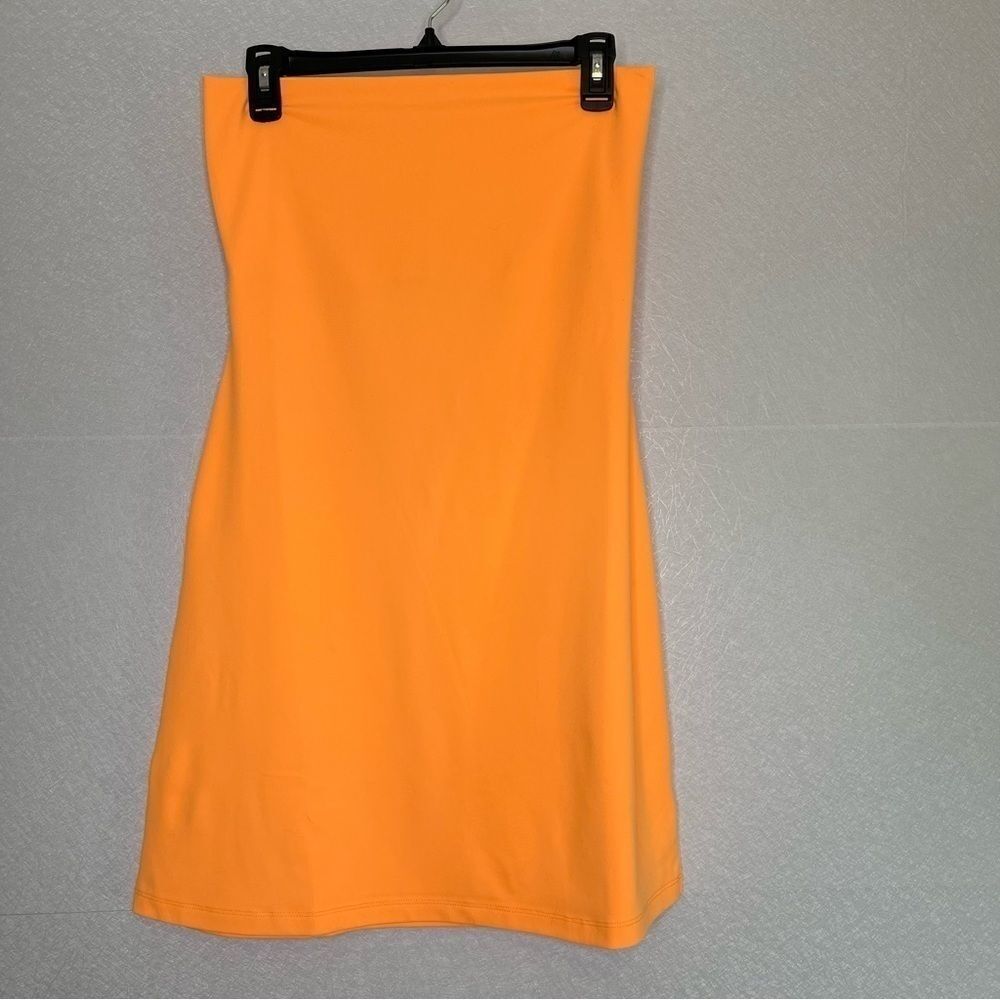 Susana Monaco Strapless Tube Mini Dress in Electric Orange L - Picture 2 of 5